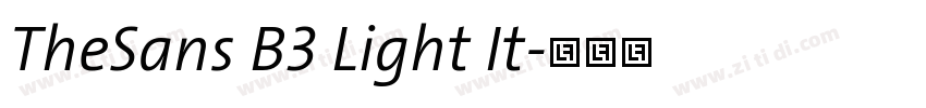 TheSans B3 Light It字体转换
